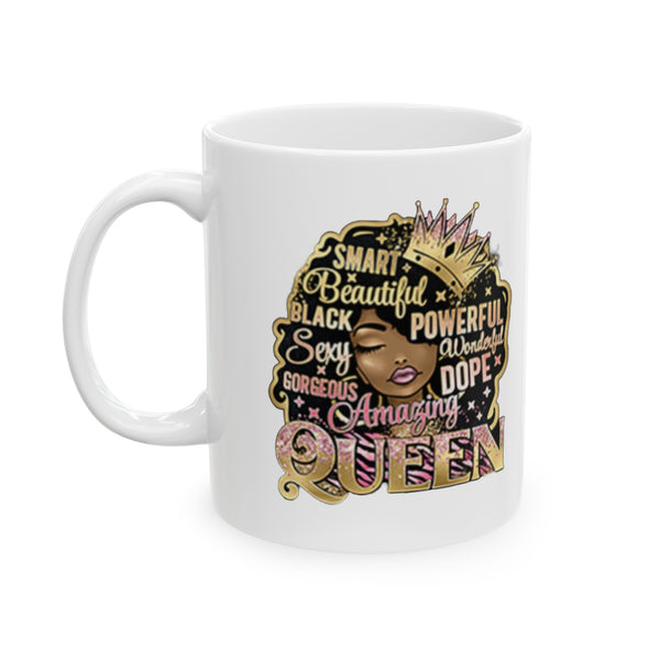 AFRO Queen Ceramic Mug, (11oz, 15oz)